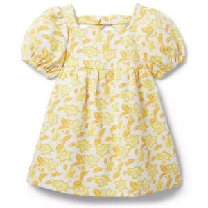 Janie & Jack Floral Puff Sleeve Ponte Floral Dress Size 4